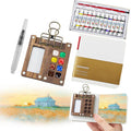 Jolof Store 5-Piece Pocket Watercolour Travel Set with Wooden Palette