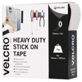 VELCRO Brand Heavy Duty Stick On Tape | White Industrial Fastener | 5m