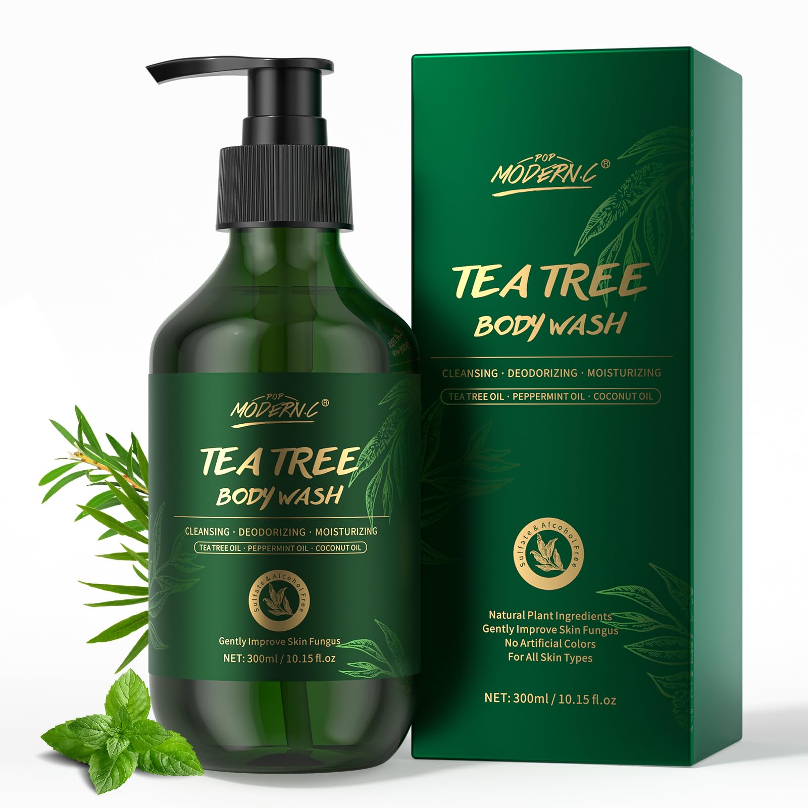 Tea Tree Body Wash | Antifungal Shower Gel with Peppermint Oil