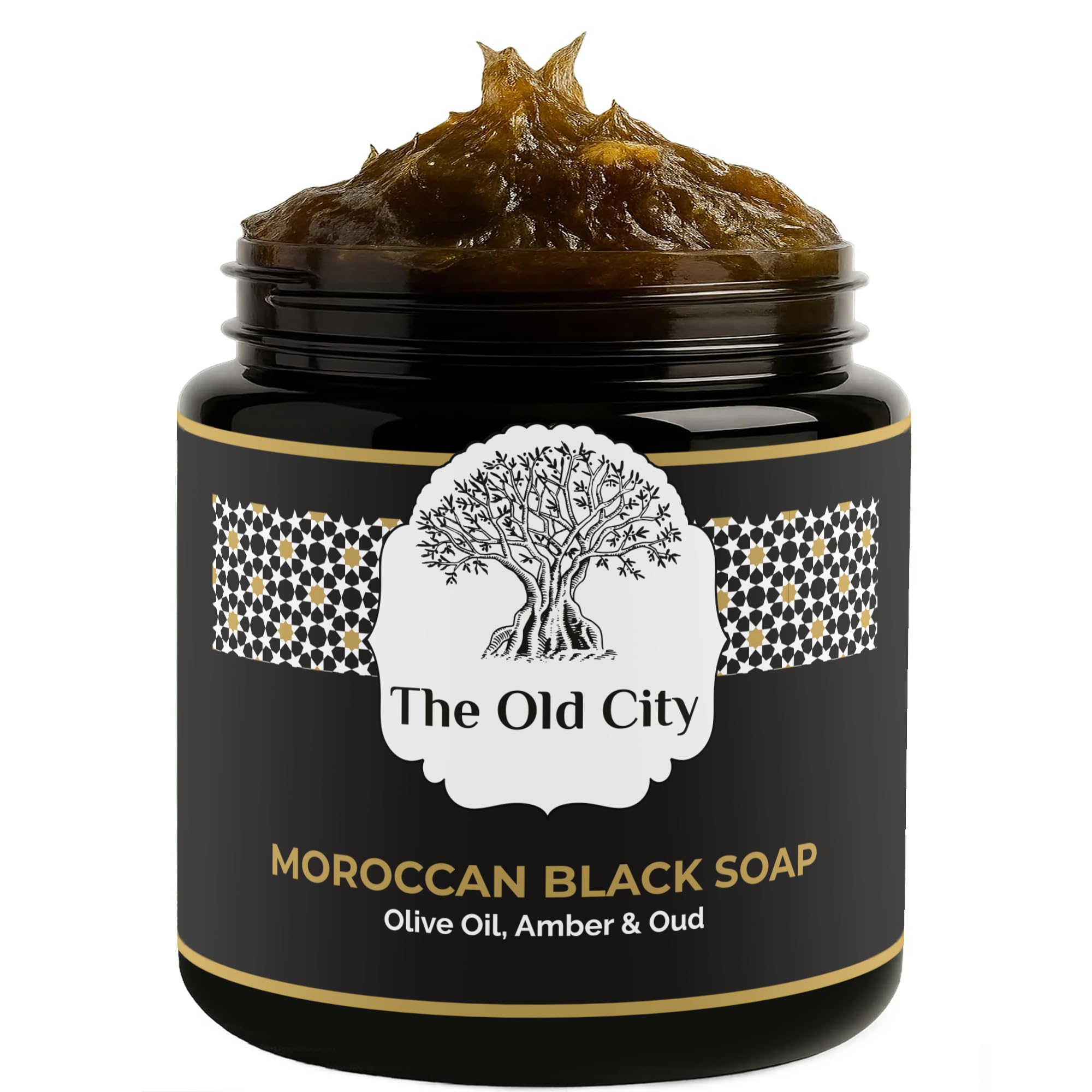Moroccan Black Beldi Soap – Oud & Amber Olive Oil Cleanser
