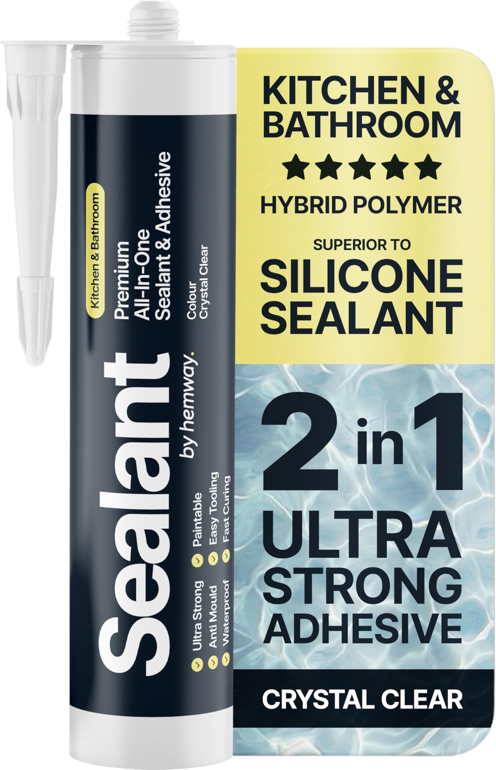 Crystal Clear Hybrid Polymer Sealant | Anti-Mould - 300ml