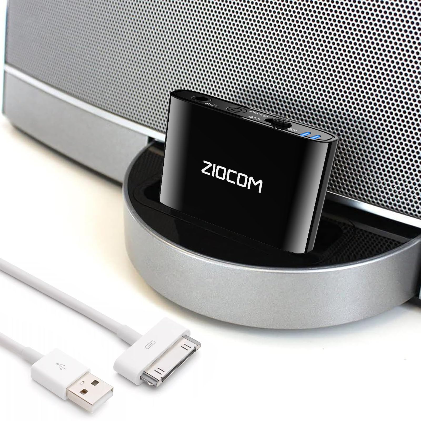 ZIOCOM 30 Pin Bluetooth Adapter for Bose SoundDock – Wireless Receiver