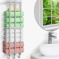 XIAPIA Wall Mounted Towel Rack – 3-Bar Metal Bathroom Organizer, Silver
