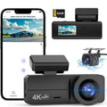 DYNACAM 4K Front and Rear Dash Cam | WiFi Car Camera with 64GB SD Card