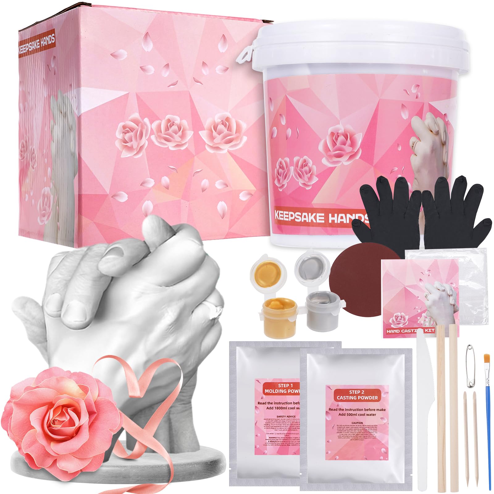 Hand Casting Kit – DIY Plaster Hand Mold Kit for Couples