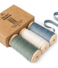Vitalizart Velvet Ribbon Set | 3 Rolls on Wooden Spools for Crafts