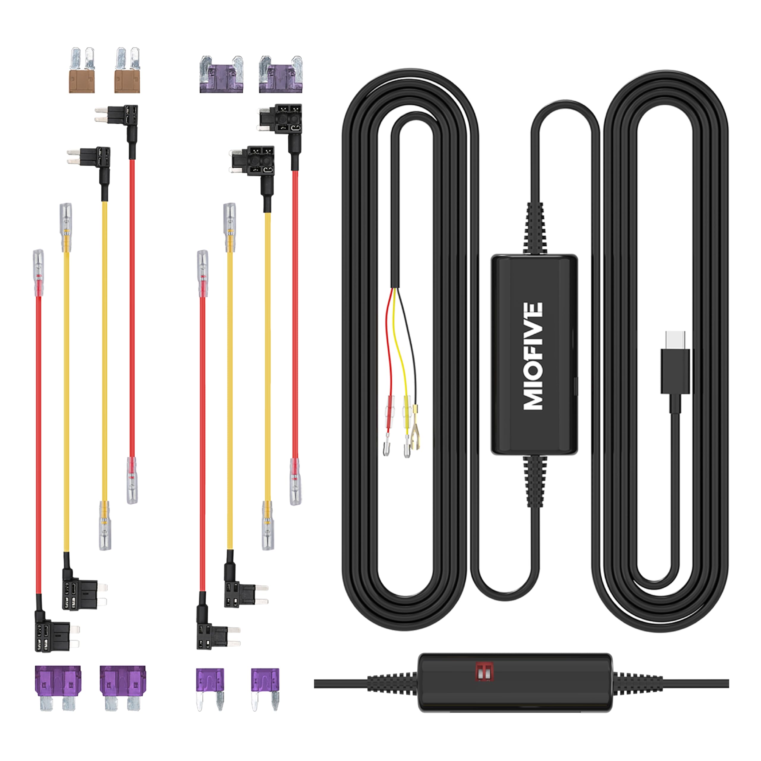 Miofive USB-C Hardwire Kit for S1, Mini & Mirror 1 Dash Cam - 11.5ft