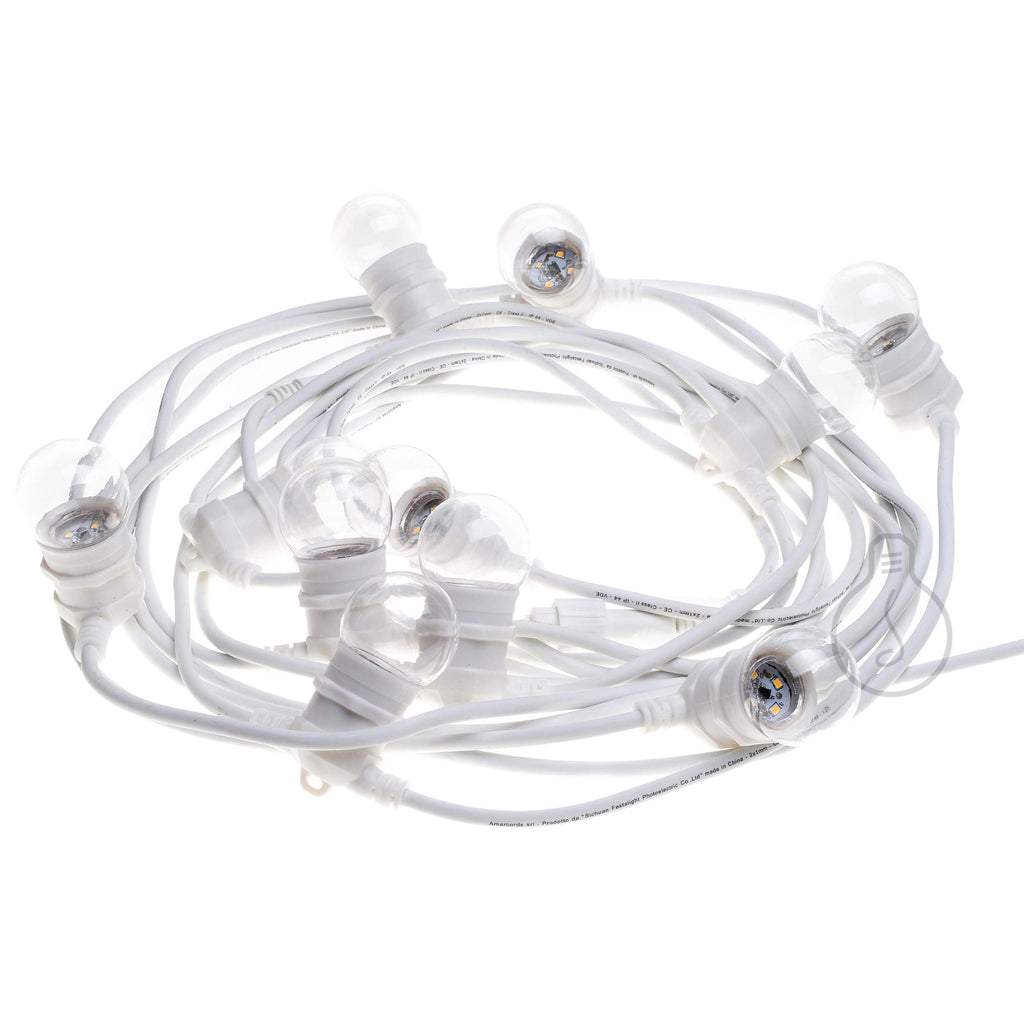 Amarcords White Outdoor Festoon Lights - 12.5m E27 String Lights