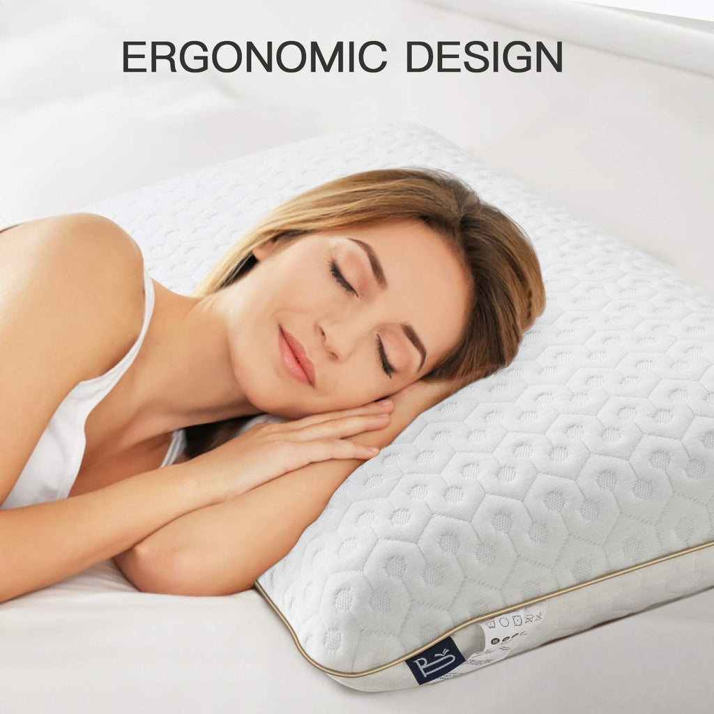 BedStory Cooling Gel Memory Foam Pillow – Ventilated Support for All Sleepers
