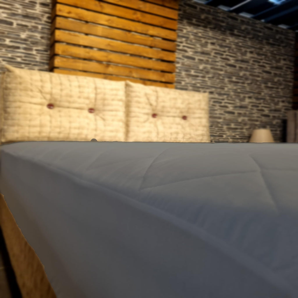 Cotton Mattress Protector, Waterproof, Quilted with Anti-Allergic, Anti Dust Mite, Soft and Quiet, Breathable Grey, 160 x 200 cm - image 4