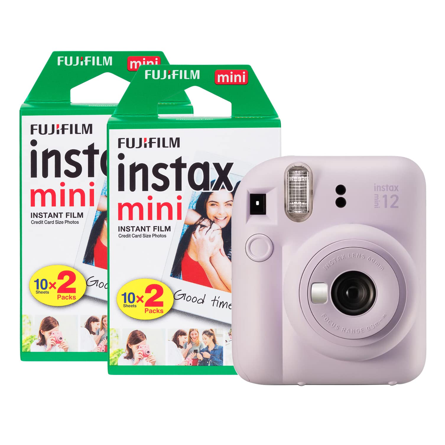 Fujifilm Instax Mini 12 Instant Camera with 40 Film Shots – Lilac Purple