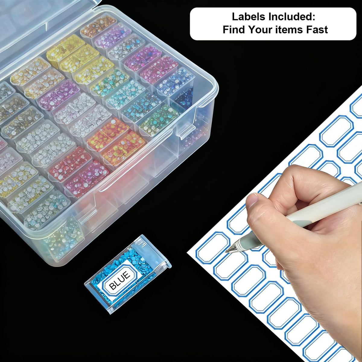 Qualsen Diamond Art Accessories Storage Boxes, 35 Grids, 1 Pack - image 3