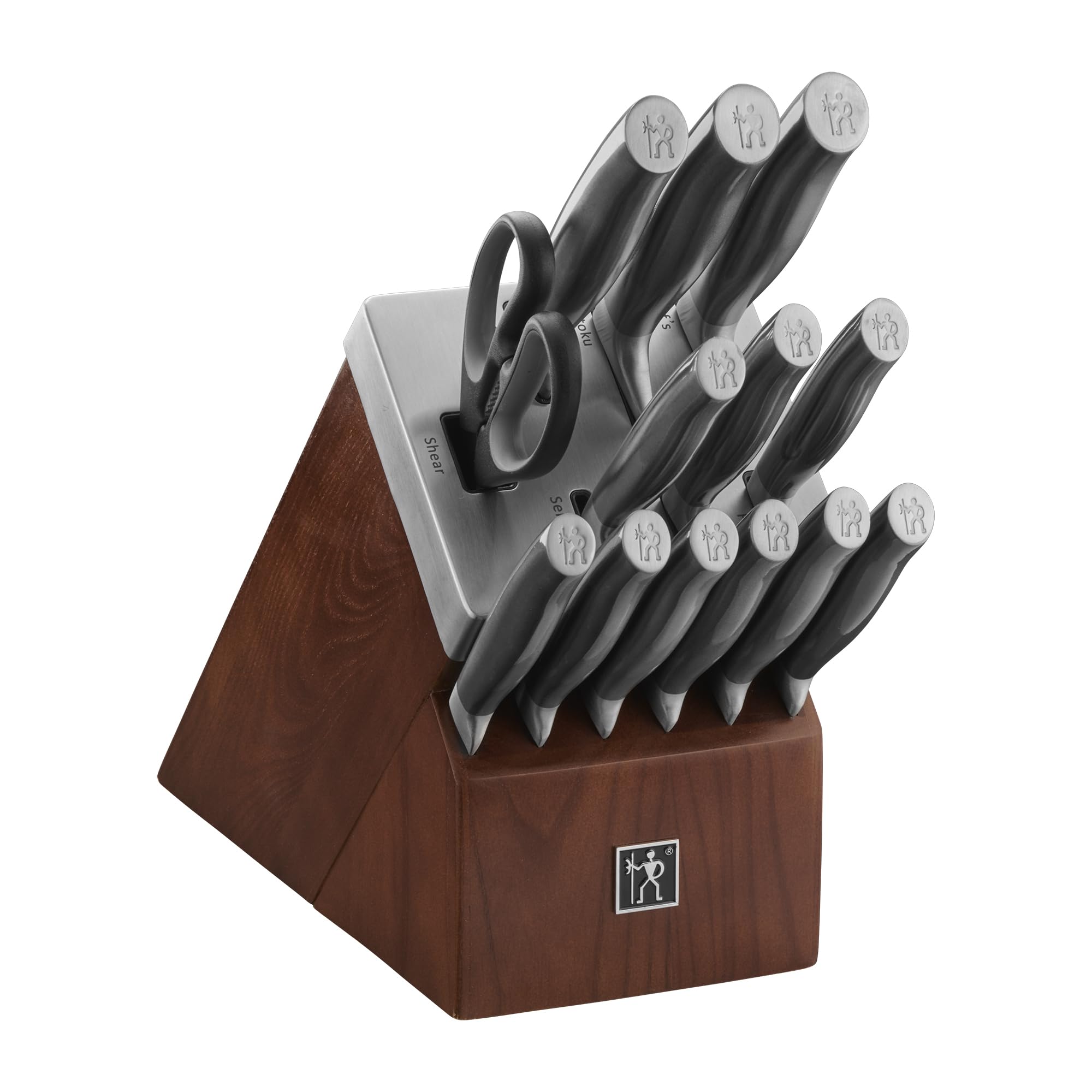 Henckels International Graphite 14-Piece Knife Block Set | Silver Steel