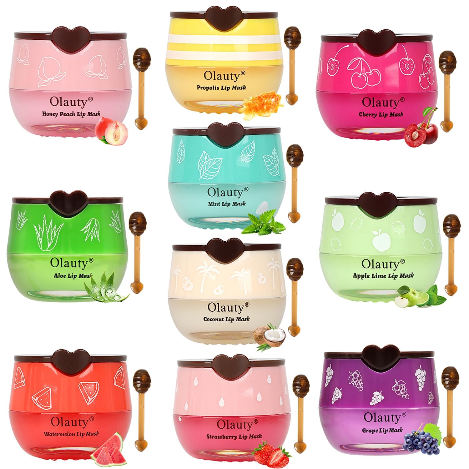 TITIMORE 10Pcs Bee Lip Balm Honey Pot | Moisturizing Lip Mask Set