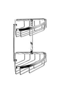 Croydex Slimline Corner Shower Caddy – 2-Tier Chrome Aluminium Shelves