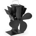 NETTA 4 Blade Woodburner Stove Fan – Silent Heat Distribution – Black