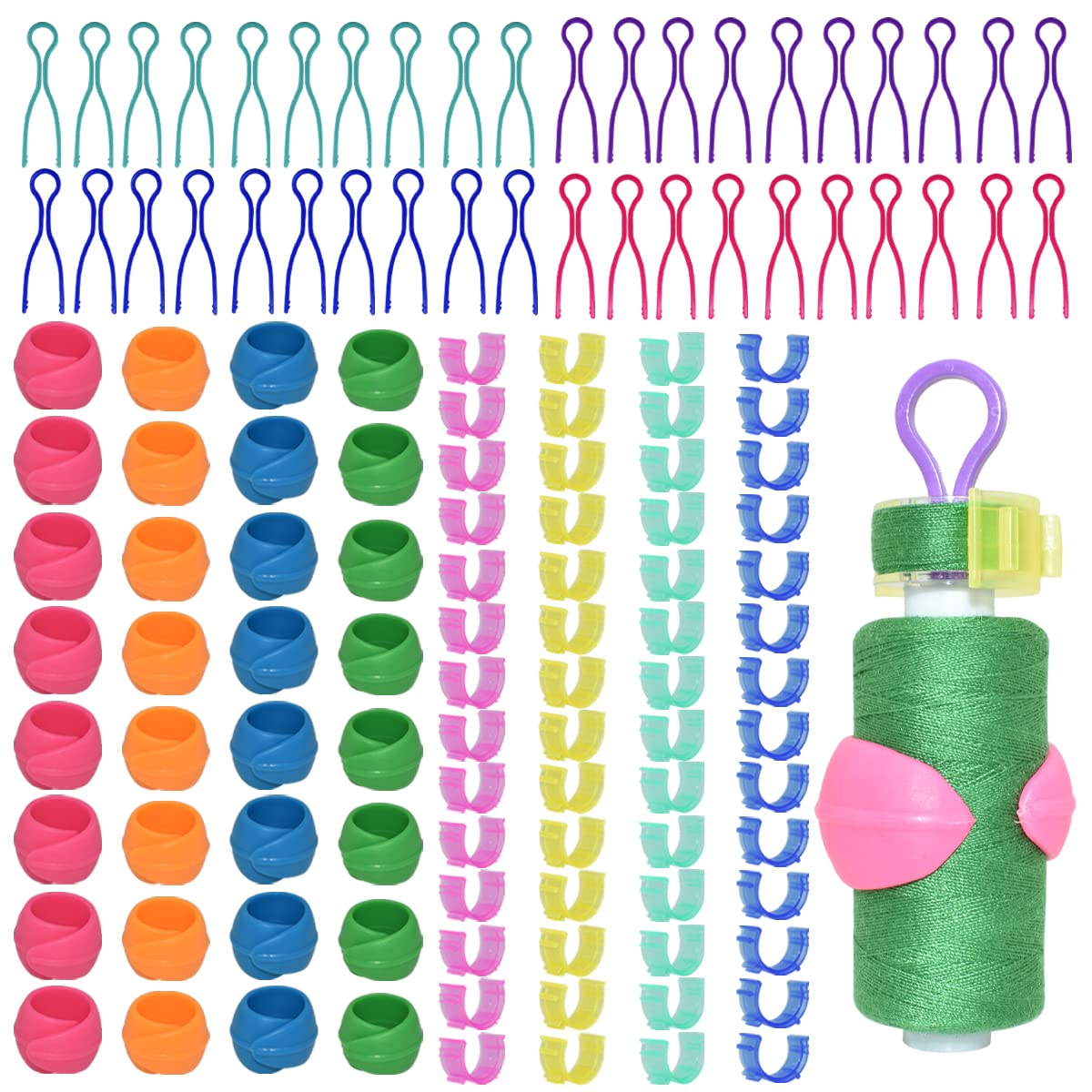 142 Pcs Bobbin Thread Organizing Clips | Sewing Spool Holders