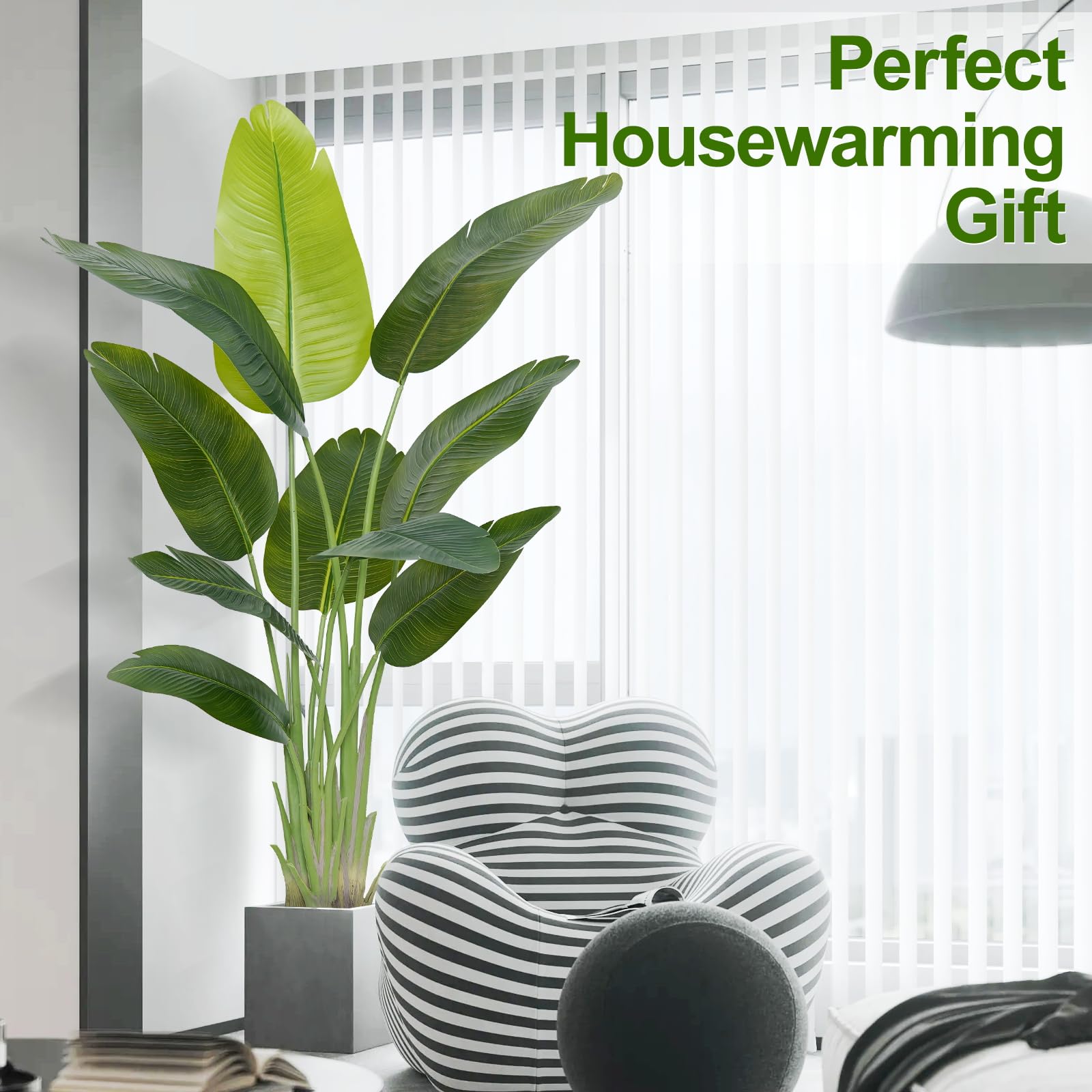 Keeplush 150CM Artificial Bird of Paradise Plant | Faux Tropical Banana Tree