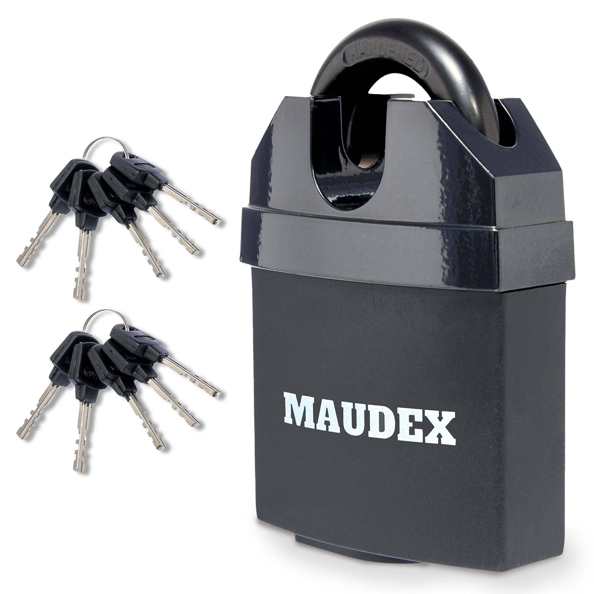 Maudex MDL60 Heavy Duty Padlock | Closed Shackle Security Lock with 10 Keys