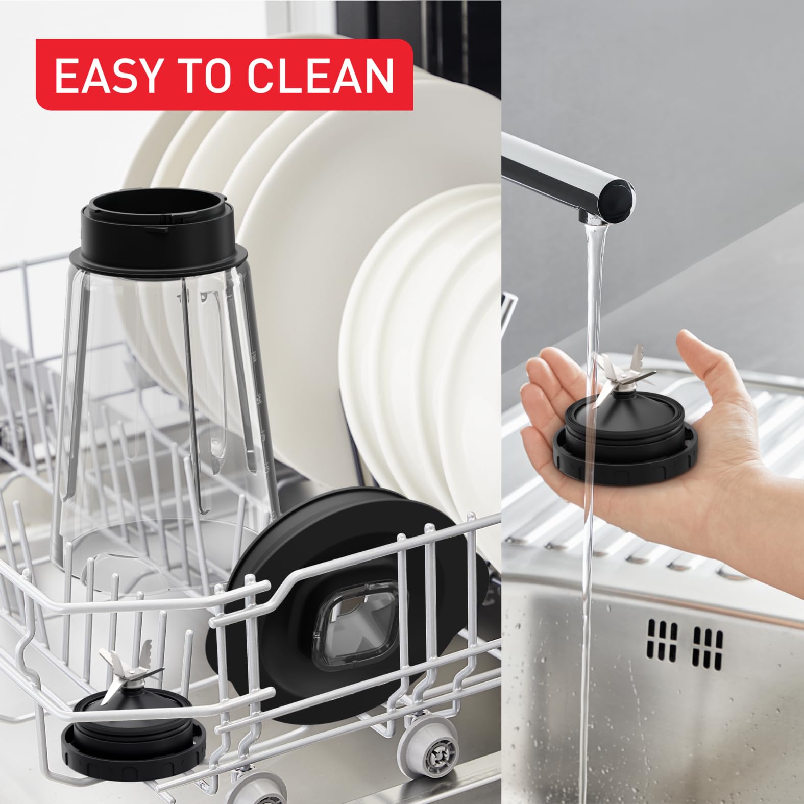 Tefal PerfectMix High-Speed Blender | 1200W 2L Glass Jar - Grey