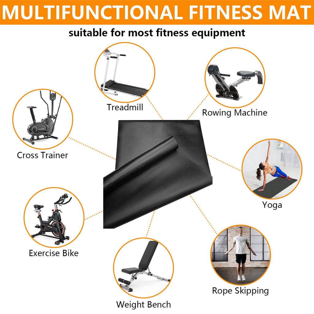 Jolof Store Treadmill Mat – 6mm Heavy Duty Shock Resistant Floor Protector