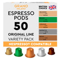 Grano Milano Variety Pack - 50 Nespresso Compatible Coffee Pods