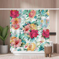 Woutay Floral Shower Curtain – Waterproof Mold Resistant Polyester Fabric