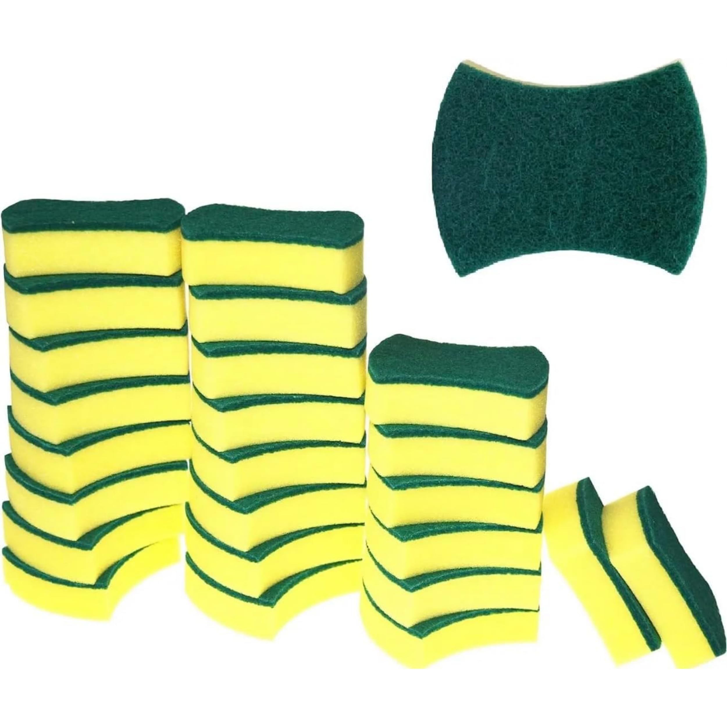 HealthyMoov 24 Pack Reusable Eco-Friendly Anti-Scratch Dish Sponges