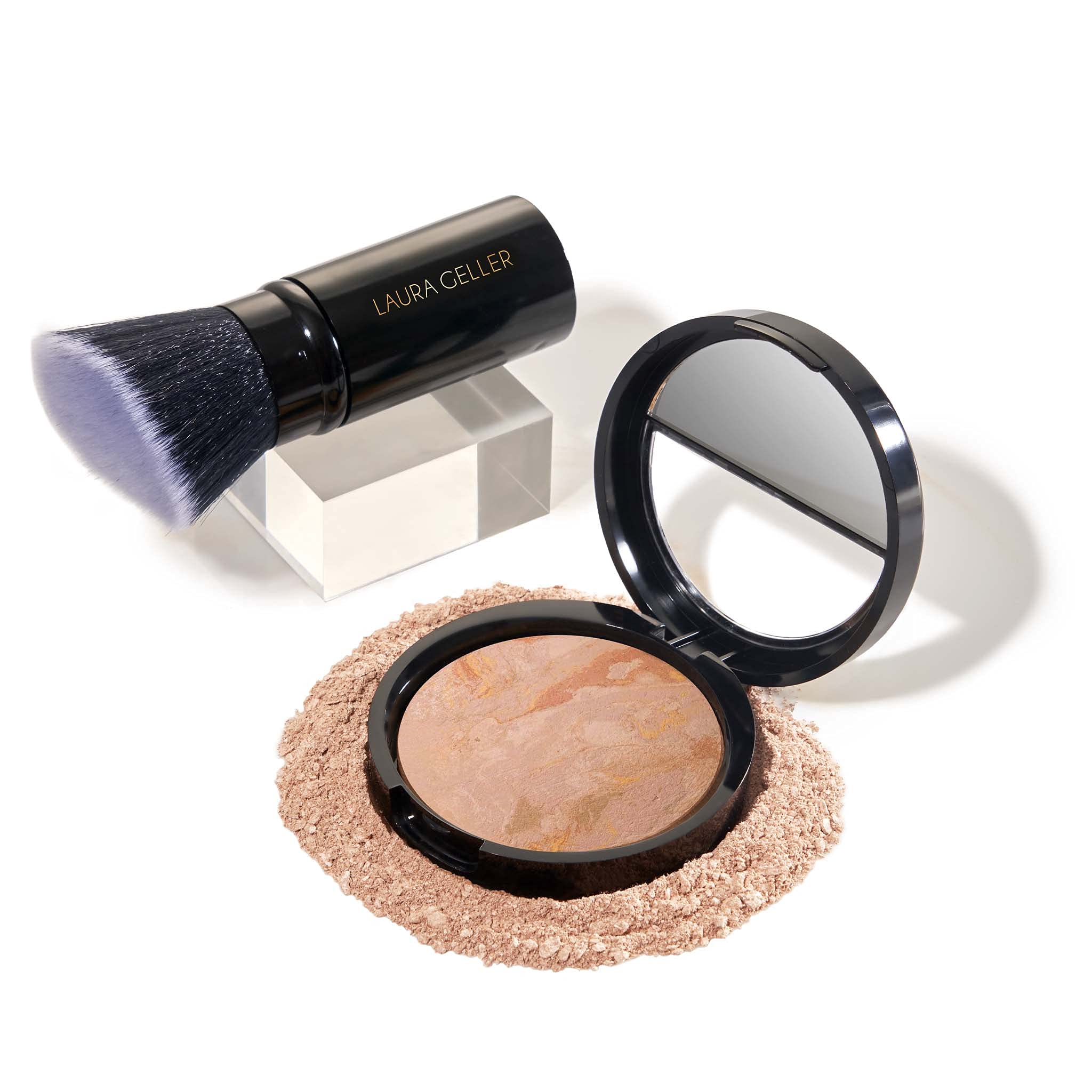 Laura Geller Baked Balance-n-Brighten Foundation & Kabuki Brush Set, Fair