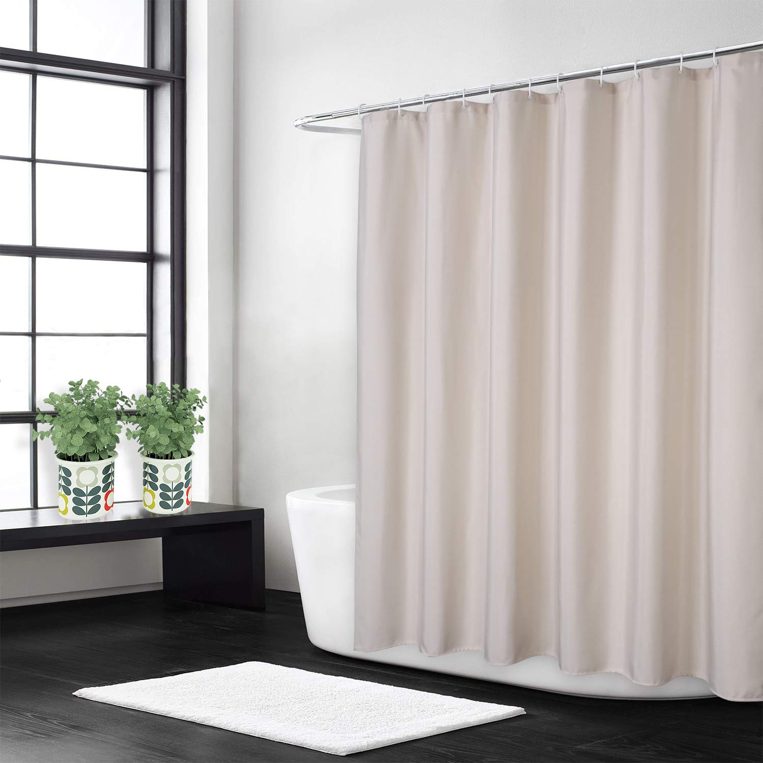 Heavyweight Flax Linen Shower Curtain - Ivory - 180x240 cm