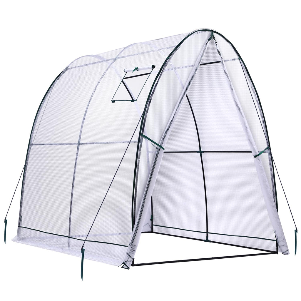 Ohuhu Walk-in Tunnel Greenhouse | Heavy Duty Gothic Arch PE Cover, White