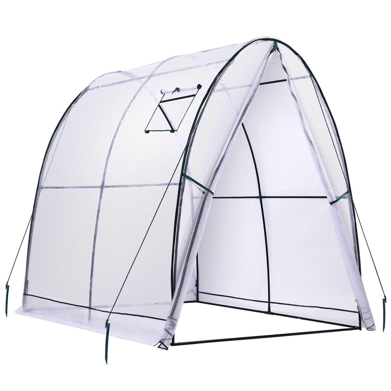 Ohuhu Walk-in Tunnel Greenhouse | Heavy Duty Gothic Arch PE Cover, White
