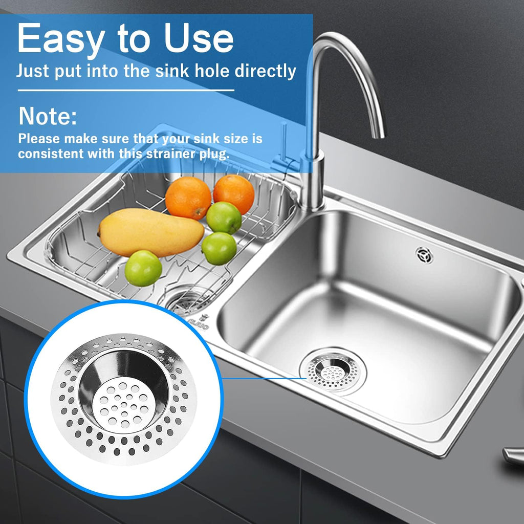 Tomario Stainless Steel Kitchen Sink Strainer Plug, Standard Strainer Drain Protector Hair/Food Catcher for Bathroom, Kitchen, Shower - image 5