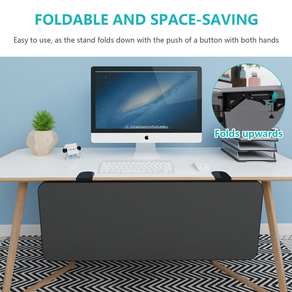awagas Ergonomics Desk Extender Tray, 65cm x 25cm Keyboard Tray - image 4
