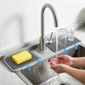YISIHUICH Silicone Faucet Mat for Kitchen Sink – Self-Draining Sink Splash Guard, Water Splash Protector