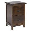 Denver Bedside Cabinet – Solid Pine 2 Drawer Nightstand