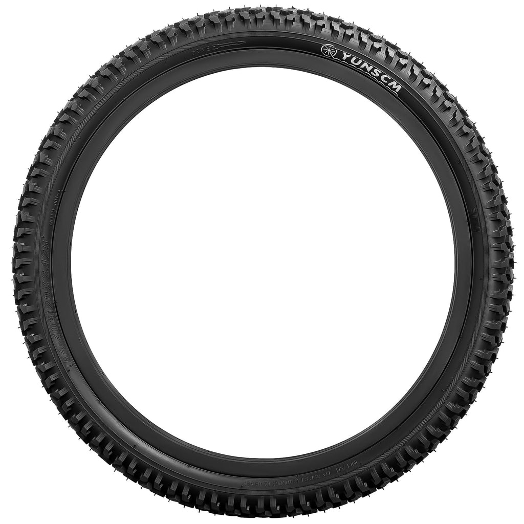 YunSCM 2-Pack 20" 60TPI Bike Tyres and Tubes | 20x2.125 Foldable MTB Set