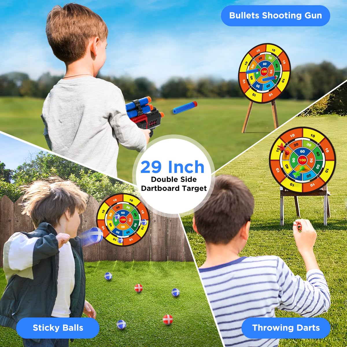 VATOS 2-Pack Archery Set for Kids – Light Up Bow and Arrow Toy with Target