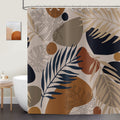 ASDCXZ Boho Shower Curtain – Brown Abstract Palm Leaves Polyester 180x200cm