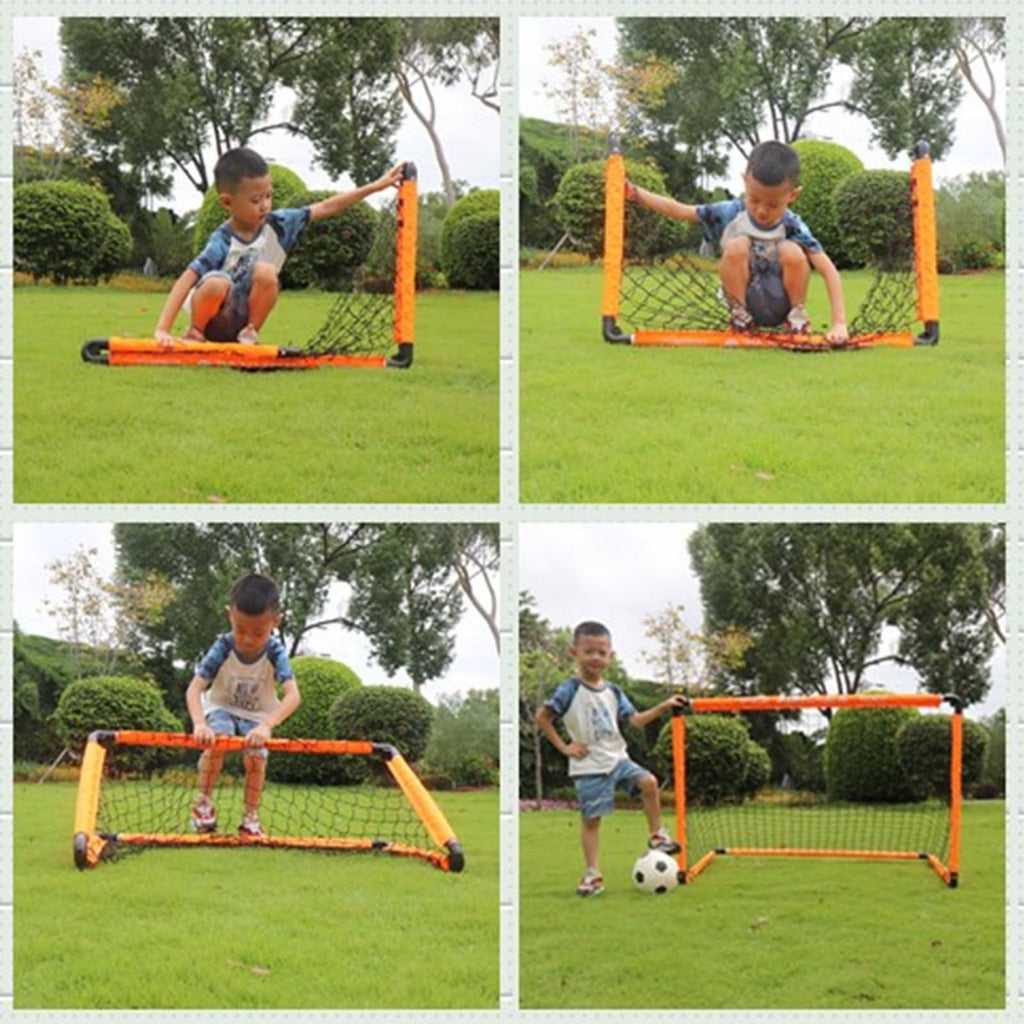 LZHDZQD Kids Football Goal – 3x2FT Portable Foldable Garden Soccer Net
