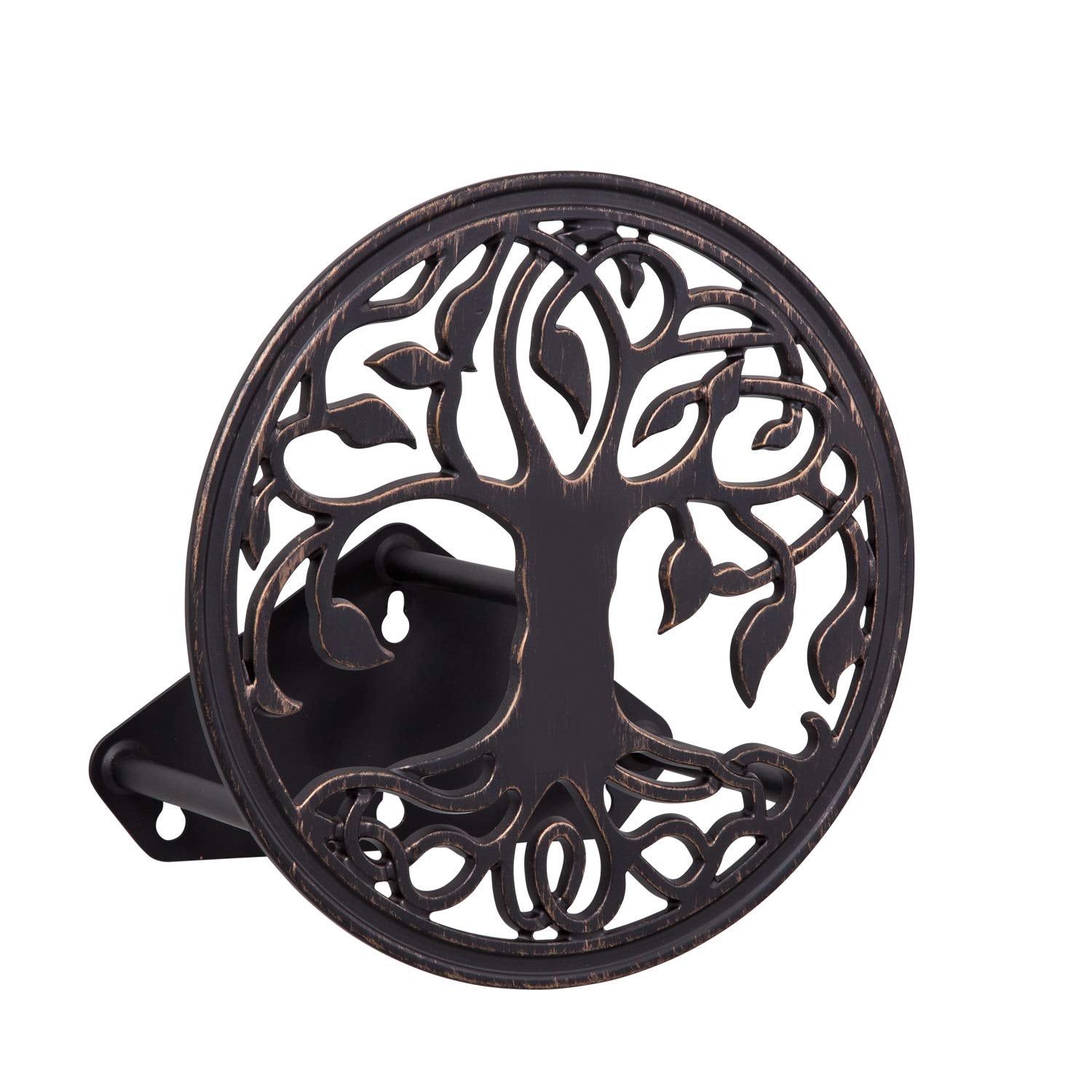 Liberty Garden Tree of Life Wall Mount Hose Hanger | Cast Aluminum