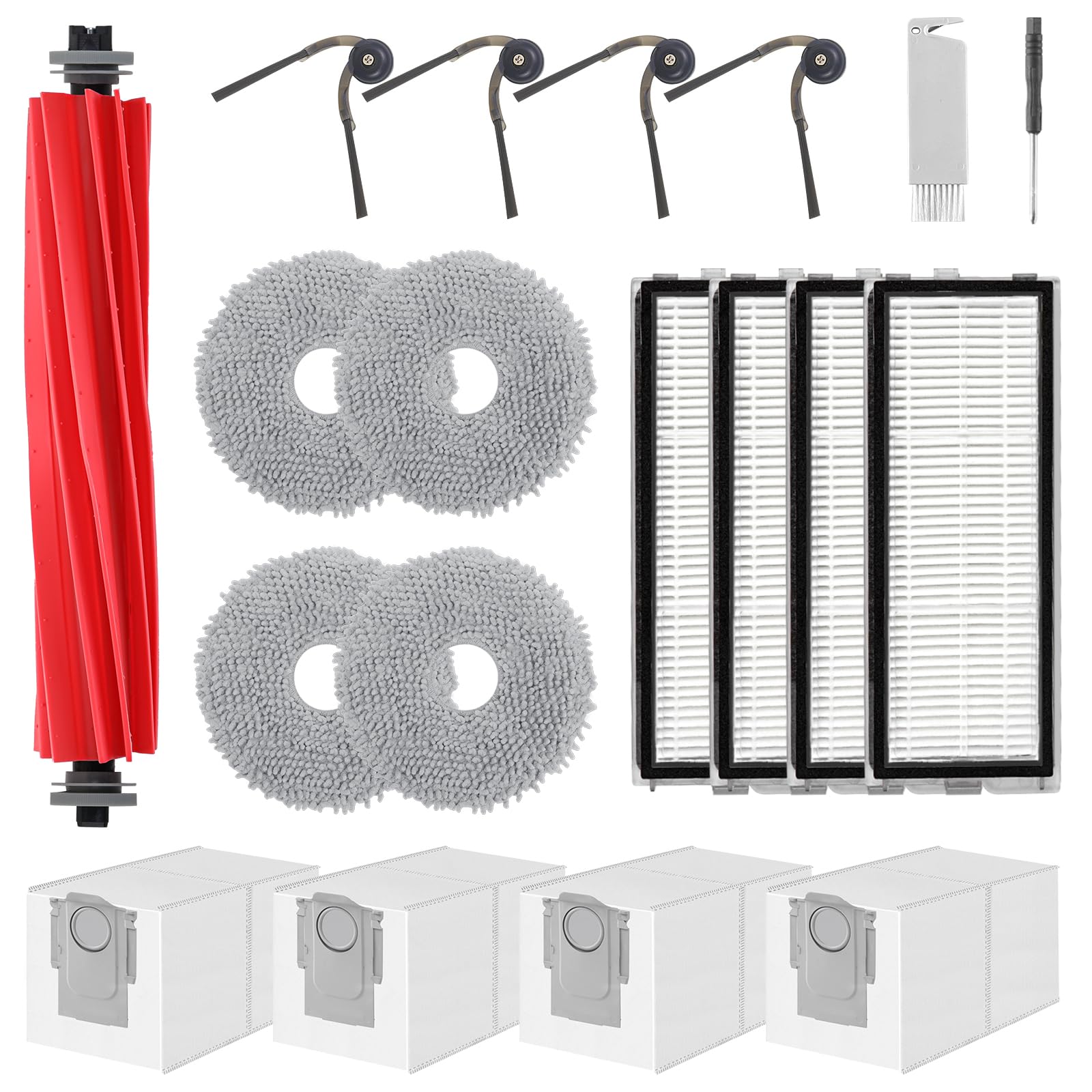 VIEWALL 19-Piece Replacement Kit for Roborock QV 35S/QR 598 Vacuum