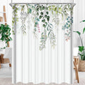 Lerores Green Leaves Shower Curtain | 120x200cm Waterproof Polyester