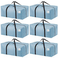 Dntorx 6 Pack 120L Moving Bags and Storage Bag Dorm Moving Essential, Blue - image 1