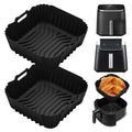 Jolof Store Silicone Air Fryer Liners for Ninja & Cosori - 2PCS Square
