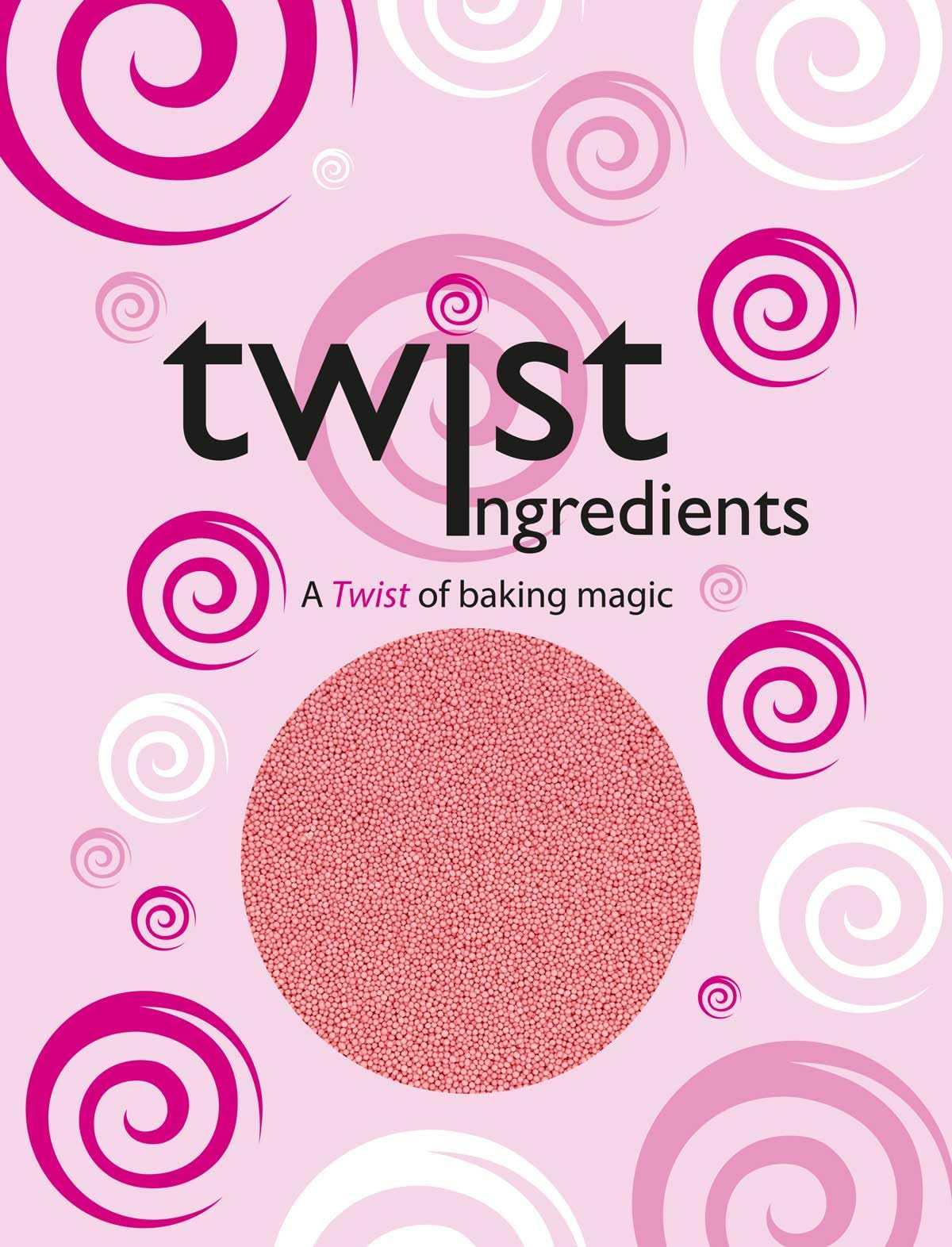 Twist Ingredients Pink 100s and 1000s Sprinkles - 800g Edible Non Pareils