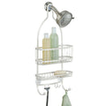 iDesign York Lyra Hanging Shower Caddy – Metal Toiletry Holder, White