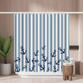 Blue Anchor Shower Curtain – Waterproof Polyester 180x180cm