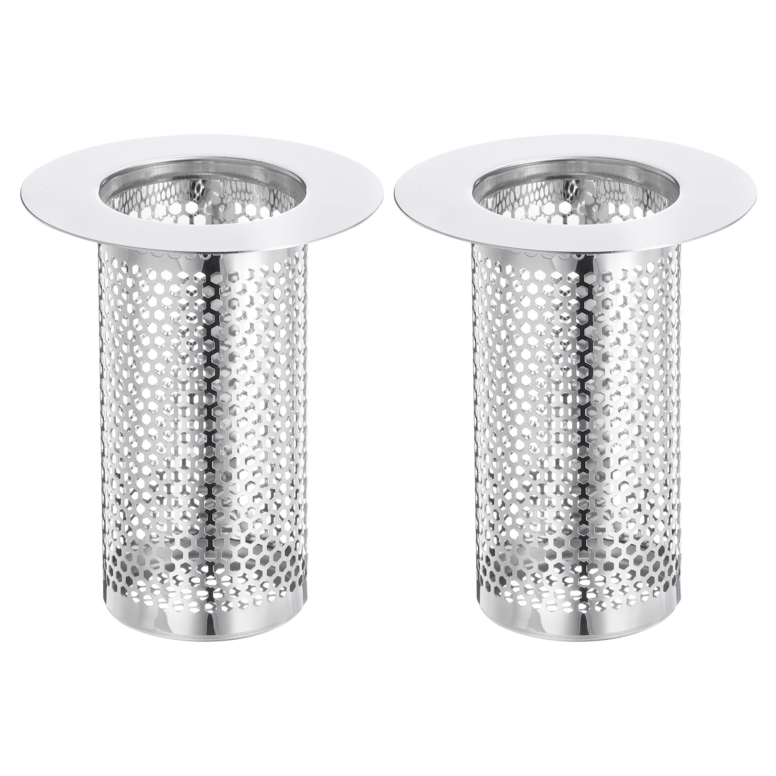 304 Stainless Steel Shower Drain Strainer Hair Catcher, 3 Pack