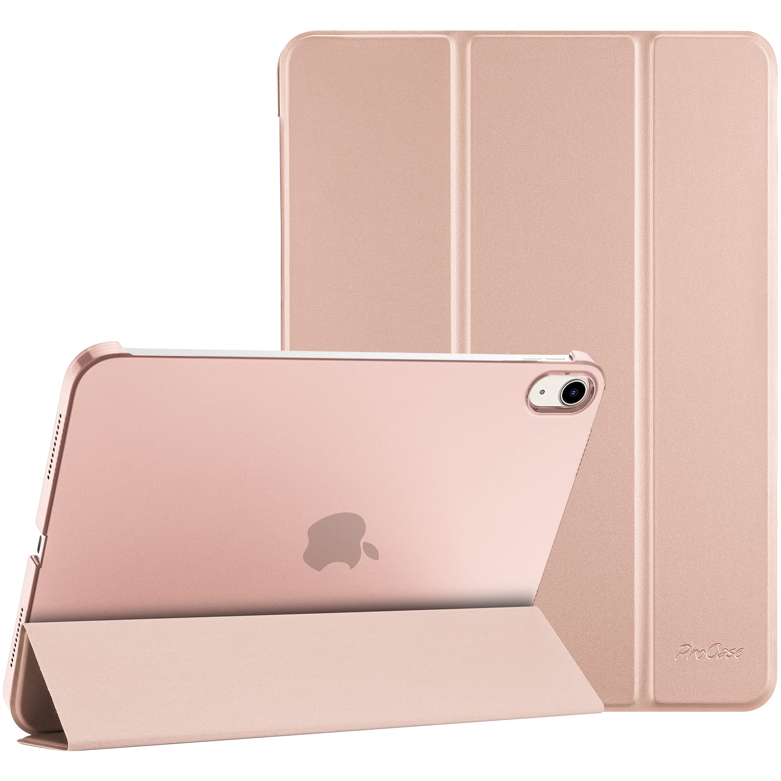 ProCase iPad 11th/10th Gen Slim Smart Cover – Translucent Rosegold